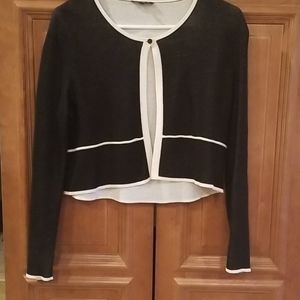Lafayette 148 new york cropped sweater womens smal